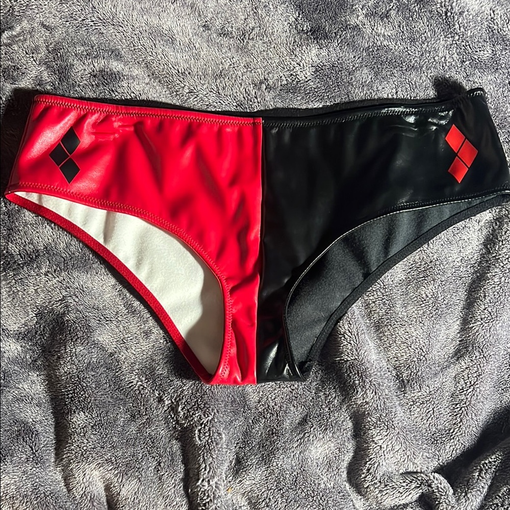 Harley Quinn Red and Black Bikini Cosplay Bottoms